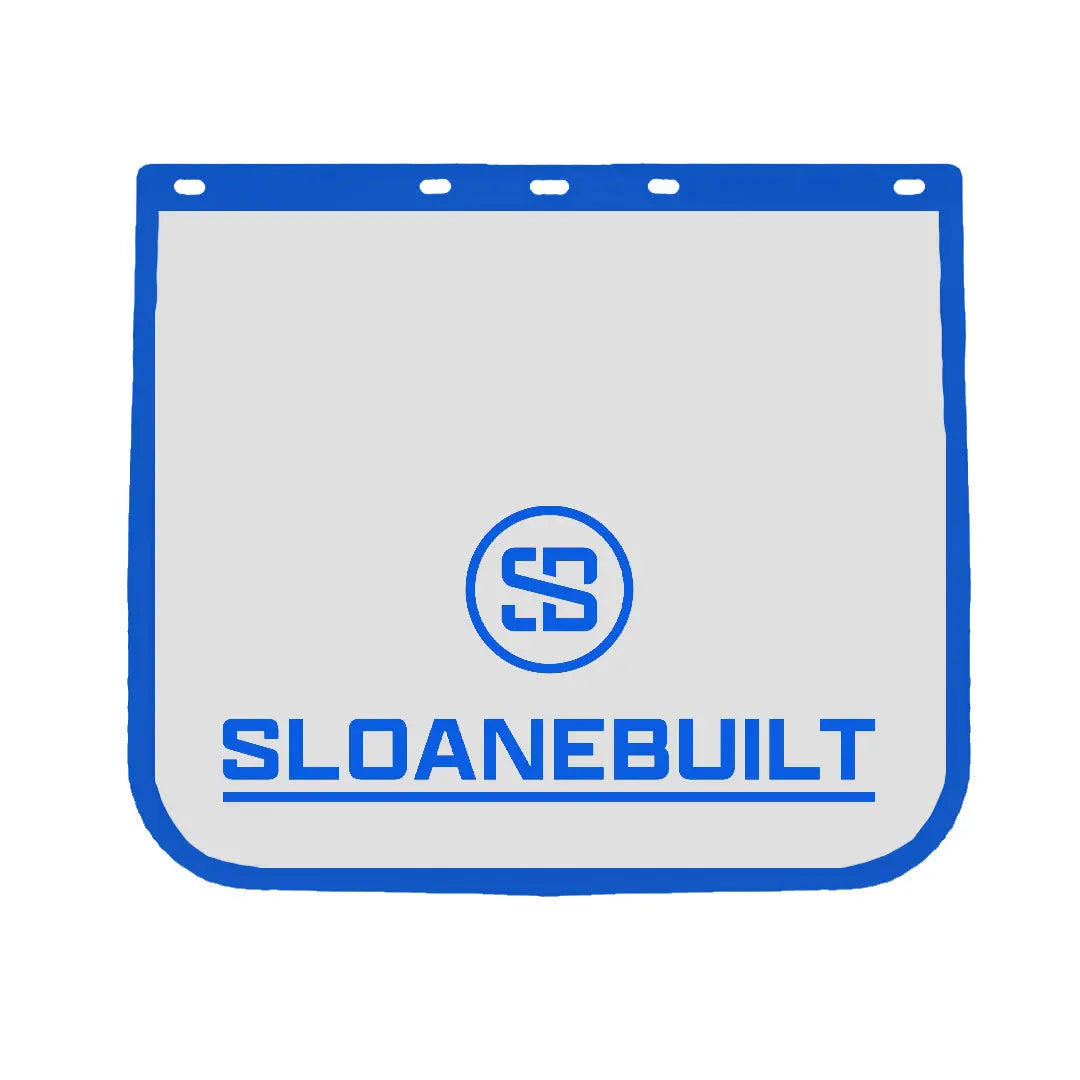 24" X 24" Sloanebuilt Mudflap New Logo Blue & White