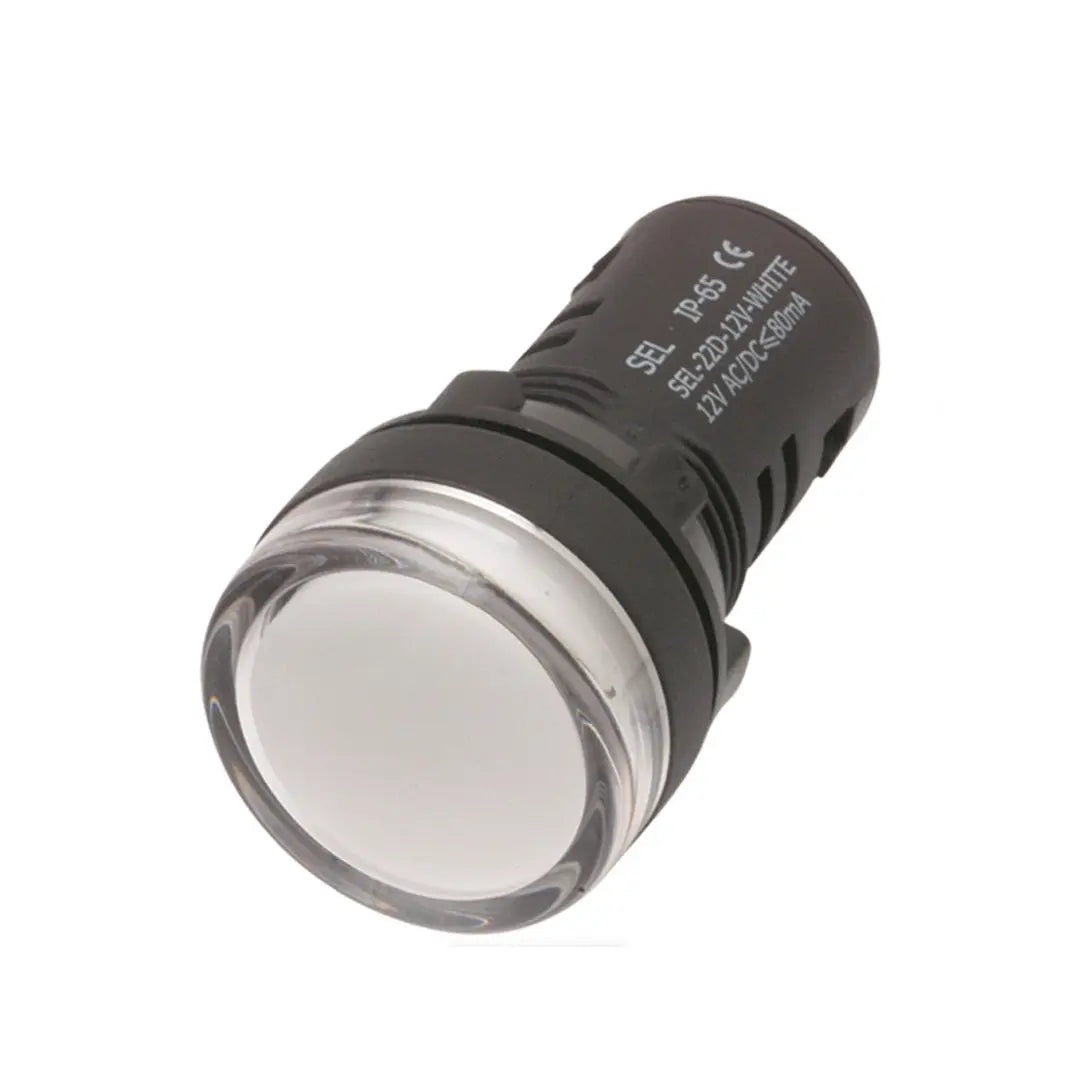 LED Pilot Lamp White 12V AC/DC