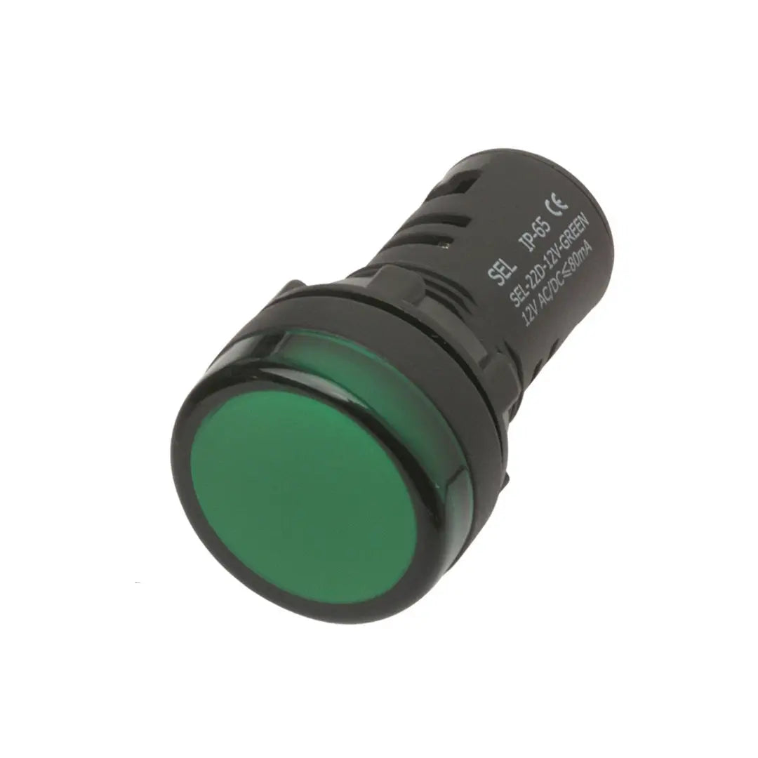 LED Pilot Lamp Green 12V AC/DC