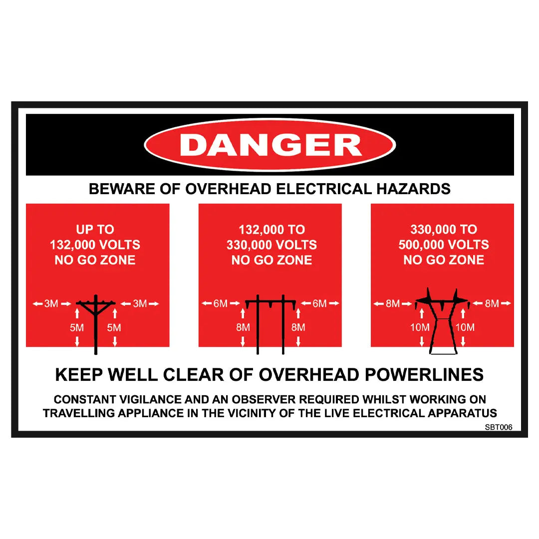 Overhead Electrical Hazards Decal