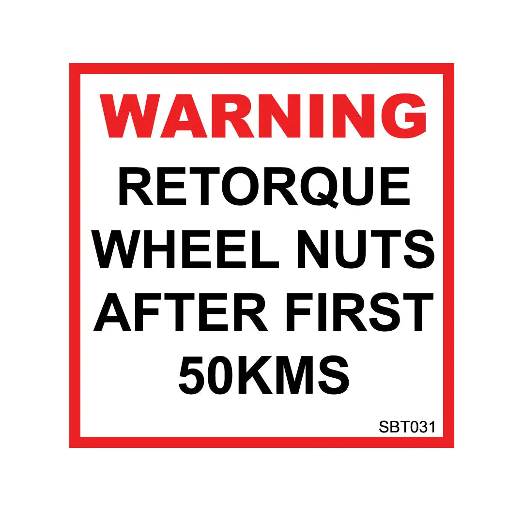 Retorque Wheel Nuts Decal