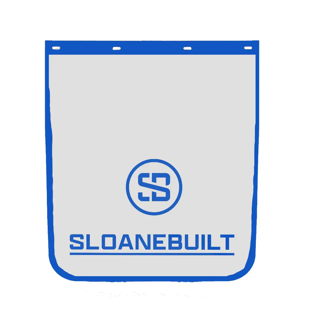 30" X 24" Sloanebuilt Mudflap New Logo Blue & White