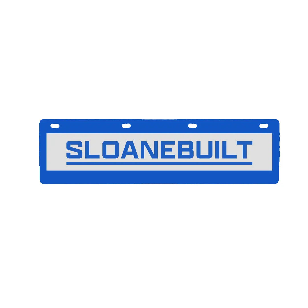 5" X 24" Sloanebuilt Mudflap New Logo Blue & White
