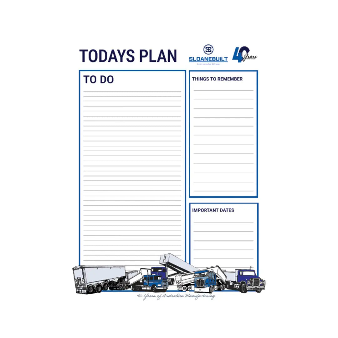 40 Year Anniversary Notepad ‘Trailer Motif’