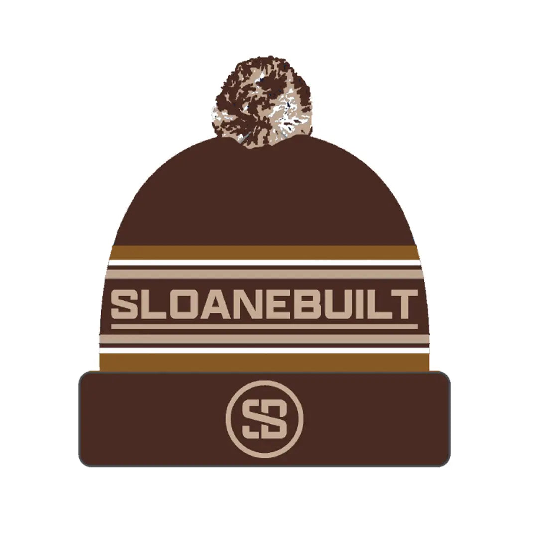 Brown Stripe Beanie 